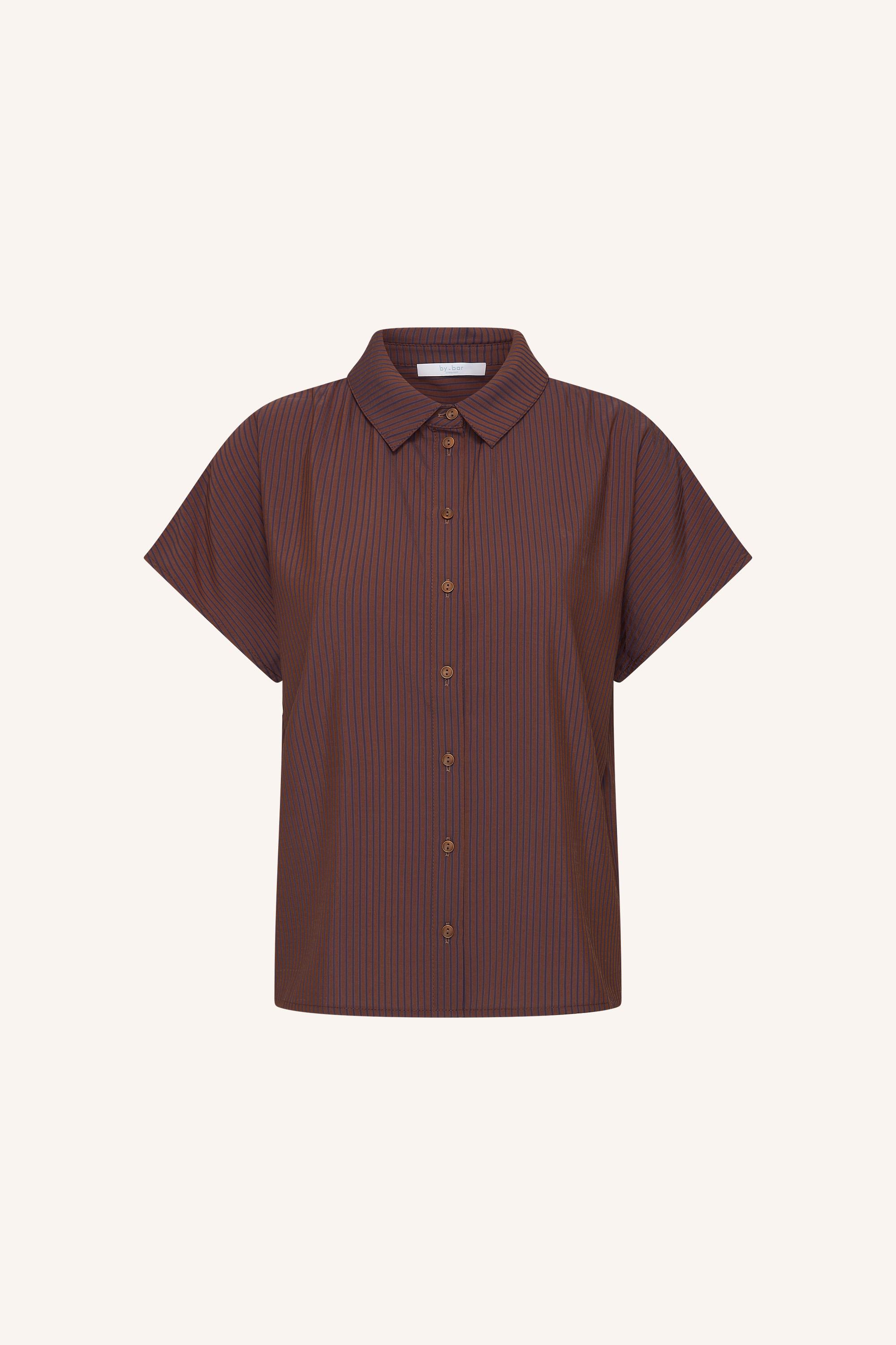 By-Bar Barley Tan Stripe Blouse Damen Bluse braun